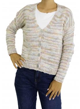 Cardigan multicolor con bottoni 